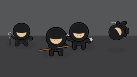 image courtesy of chris spooner (http://blog.spoongraphics.co.uk/tutorials/illustrator-tutorial-create-a-gang-of-vector-ninjas) 