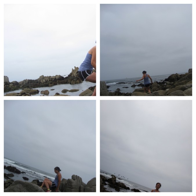 If you're wondering why I'm not dressed in some beautiful beachy-type outfit, it's because I had the brilliant idea of taking my photo right after a run. Everyone knows how good a person looks after a long run.